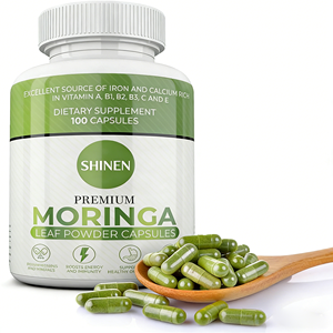 Cápsulas de Folha de Moringa <span class=keywords><strong>Malunggay</strong></span> com Vitaminas, Minerais e Extratos Herbais para Aumento da Imunidade para Adultos - Product Image 1