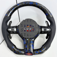 Pour BMW F10 F11 F15 F18 F20 F23 F25 F30 F32 F35 F40 F80 E84 E87 E90 E92 E93 Volant en fibre de carbone forgé Accessoires de voiture