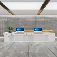 Comptoirs d'accueil en bois simples et modernes personnalisables pour bureau, entreprise, comptoir de table de bar, salons de beauté, caisse scolaire