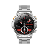 Smartwatch AK82 1.8" HD per Chiamate, Impermeabile IPX8, Monitoraggio Frequenza Cardiaca e SpO2, Contapassi, Calorie, Sonno, Musica AI, Cinturino in Silicone