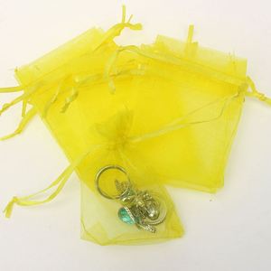 Pochette en organza à motif corail populaire 7*9cm avec cordon de serrage, sac de rangement pour bijoux et bagues, sac cadeau en organza pour fournitures de mariage - Product Image 4
