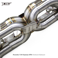Système d'échappement à soupapes personnalisé pour Porsche 718 Cayman GT4 Spyder GTS 4.0L, silencieux cat-back en acier inoxydable SS304, performance améliorée 982