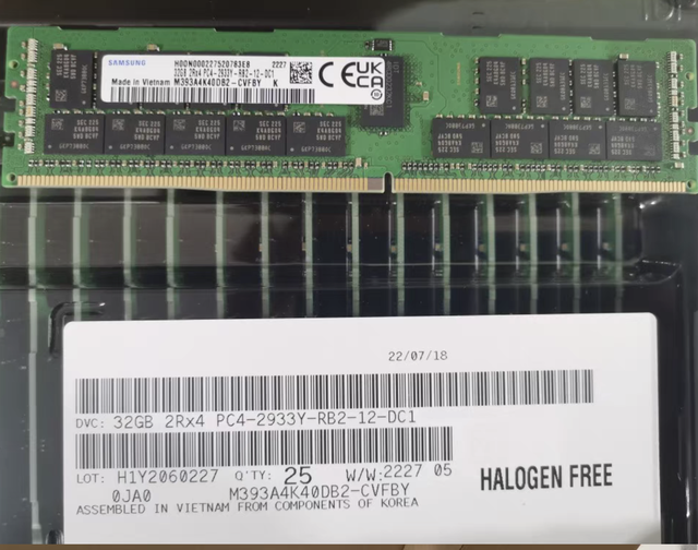 For Original New samsung SK Micron 32G DDR4 2133 2400 2666 2933 3200 ECC REG Server Memory