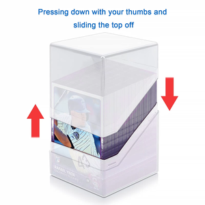 Y Y Clear Plastic Trading Card Deck Case Custom Size 50mm Thick Storage Box for Sports and Collectible Cards - Product Image 3