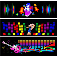 Lumières clignotantes multicolores à commande vocale pour voiture Autocollant de voiture activé par le son RVB Equalizer Rhythm LED Flash Light pour voiture