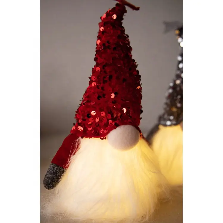Verlichte 11 Inch Pluche Vakantietuin Kabouter Ornamenten Kerstman Knuffel Knuffel