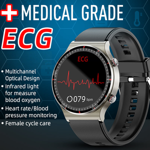 Chuyên Nghiệp Thực Tế ECG <span class=keywords><strong>PPG</strong></span> Giám Sát Thời Gian Thực Phát Hiện Bệnh Sàng Lọc Y Tế Cấp Cấp Thông Minh Đồng Hồ Với ECG - Product Image 2