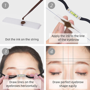 Règle de cartographie <span class=keywords><strong>pour</strong></span> tatouage de sourcil argenté, perle horizontale, Microblading, correcteur de sourcil, dessin de sourcil, mesure de la Distance, règle d'équilibre - Product Image 6