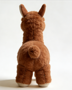 Lindo Peluche de Alpaca Marrón, Animal de Peluche Suave Relleno de Algodón PP para Cumpleaños de Niños - Product Image 3