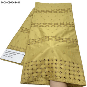 <span class=keywords><strong>Tissu</strong></span> <span class=keywords><strong>en</strong></span> dentelle suisse brodé lumineux pour vêtements féminins uniques, <span class=keywords><strong>en</strong></span> voile <span class=keywords><strong>africain</strong></span> 100 % coton sec - Product Image 4