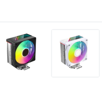 Enfriador de CPU Jungle Leopard KF400X con 4 Tubos de Calor de Cobre, Ventilador ARGB de 120 mm, PWM, 220 W TDP, Negro y Blanco