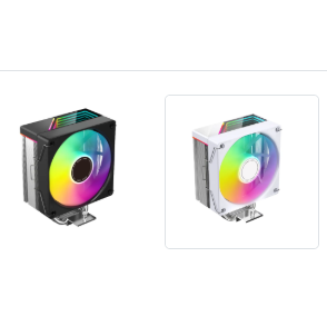 จังเกิ้ลลีโอพาร์ด KF400X 4 ฮีทไปป์ ARGB ซีพียูคูลเลอร์ 120 มม. พัดลม PWM 220W TDP แอร์คูลเลอร์สีดำ/ขาวรุ่นสำหรับอินเทล เอเอ็มดี - Product Image 4