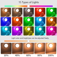 Ampoule LED rechargeable RGB E26/E27 avec télécommande, éclairage intelligent d'urgence pour la maison avec alimentation CC
