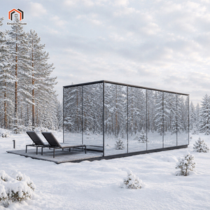 Casa <span class=keywords><strong>Prefabricada</strong></span> Modular de Lujo con Espejo de Cristal, Casa Móvil Pequeña <span class=keywords><strong>Prefabricada</strong></span> para Proyectos de Campamentos, Apartamentos y Hoteles - Product Image 1