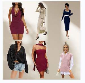 تصفيات ملابس نسائية بيع بالجملة فساتين كاجوال تيشيرتات تغليف مختلط عشوائي توصيل ملابس مخزون - Product Image 1