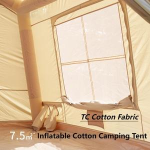 Vente flash Extérieur 7 ㎡   Tentes de <span class=keywords><strong>camping</strong></span> en plein air, tente gonflable en coton TC résistante, imperméable, <span class=keywords><strong>pour</strong></span> <span class=keywords><strong>famille</strong></span>, 10 personnes - Product Image 4