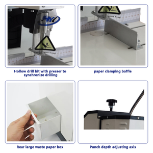 Tự động điện giấy khoan máy 3 lỗ cuốn sách đấm máy - Product Image 5