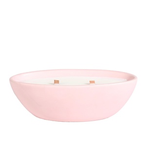 M &amp; SENSO vaso di ceramica logo personalizzato profumato legno stoppino candela di cera di soia - Product Image 1