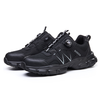 Sepatu Keselamatan Kerja Unisex untuk Hiking, Bernapas, Ringan, Anti Selip, Sol MD, Model Putar, Sneakers Kerja