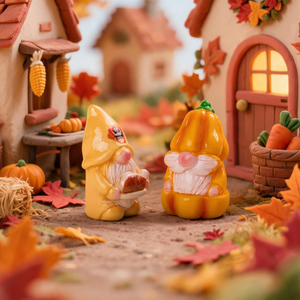 Figuras de Resina de Gnomos en Miniatura 3D para Acción de Gracias, Figuras de Calabaza y Pavo para Decoración de Jardín de Otoño, Regalos para Fiestas de Cosecha - Product Image 5