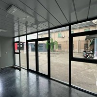 Casa Contenedor Modular con Pared de Cortina de Vidrio, Edificio Prefabricado Móvil para Sala de Exposiciones, para Proyectos Comerciales Temporales