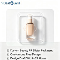 Plateau intérieur sur mesure pour flacon de fond de teint liquide, emballage scellé pour cosmétiques de soin du visage