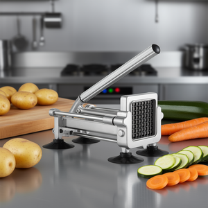 Coupe-frites en acier inoxydable à double lame pour couper les pommes de terre et les légumes - Product Image 2