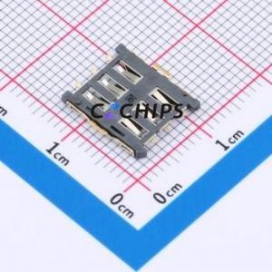 CSIM-1151-6P SIM Card Connector SMD Connector Plug-In Type Nano SIM Card Card Holder 1.35mm - Product Image 2
