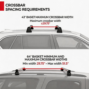 Porte-bagages de <span class=keywords><strong>toit</strong></span> universel 43 pouces en <span class=keywords><strong>acier</strong></span> robuste 150 lb pour voiture, idéal pour le transport de marchandises en extérieur - Vente en gros - Product Image 4