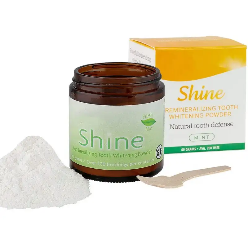 Shine Remineral izing Natural Teeth White ning Powder Zahn fleckent ferner und Polierer mit Kaolin Clay Powder Mint