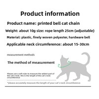 Collier pour chat en polyester, nouveau style 2026, anti-suffocation, anti-étranglement, boucle de sécurité réglable, clochette, color block