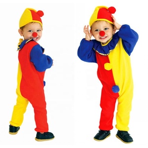 Costume d'Halloween Costumes de <span class=keywords><strong>clown</strong></span> pour enfants Combinaisons pour enfants Habillage pour enfants Chapeau de nez de <span class=keywords><strong>clown</strong></span> - Product Image 2