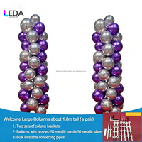 LEDA Arche de ballons auto-gonflante très populaire pour mariages et banquets familiaux, colonnes et arches de ballons gonflables