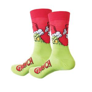 <span class=keywords><strong>Calcetines</strong></span> de Algodón con Diseño de Dibujos Animados del <span class=keywords><strong>Grinch</strong></span>, Transpirables y de Alta Calidad, Gran Venta - Product Image 4