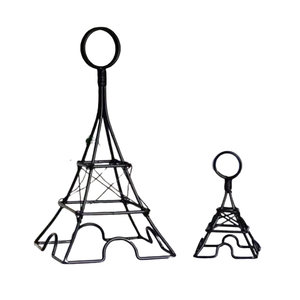 Soporte para tarjetas de visita hecho a mano en la India, elegante y único diseño moderno, mesa de alambre de Metal negro - Product Image 5