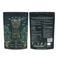 Sachet Doypack Personnalisé Doré Mat avec Fermeture Zip Refermable pour 1kg de Café et Poudre de Cacao, Qualité Alimentaire, Imprimé