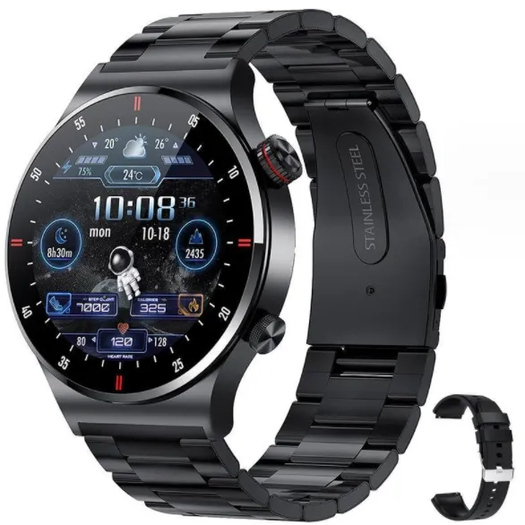 QW33 Neuer Sport-Tracker tragbare Geräte relogio Smart Watch Männer kompletter Touchscreen Smart Watch Japan Telefon Anruf Herzfrequenzmesser