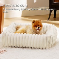 Grand lit amovible et lavable pour chien Nid de chenil Lits chauds pour chien Xxl Lit luxueux en peluche pour animaux de compagnie