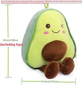 Peluche Avocat, Coussin Doux en Forme de Fruit, Jouet en Peluche pour Enfant, Bébé Fille, Cadeau - Product Image 2