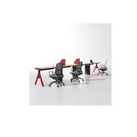 Mobilier de bureau à double face de taille standard, design moderne et de qualité, table de travail pour 2/3/4 personnes