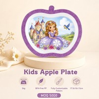 Vaisselle pour enfants en plastique PP 3D de style américain, écologique et personnalisée, pour la rentrée scolaire
