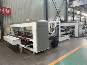 Full Automatic Corrugated <strong>Box</strong> <strong>Folder</strong> Gluer Stapler Stitch Machinery Carton <strong>Box</strong> Stitching Machine - Product Image 2