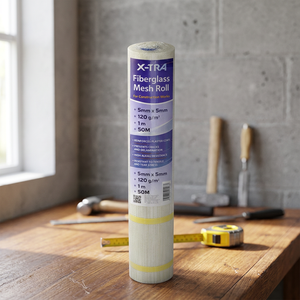 Rouleau de treillis en fibre de verre 5x5mm 120gsm haute résistance à la traction sans alcali blanc largeur 1m pour renforcement de façade extérieure - Product Image 3