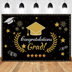 Graduation Decoration Vinyl Photo Cloth <strong>Congrats</strong> Grad Background Wall Sign Grad Theme Party Photo Booth Props <strong>Decor</strong> - Product Image 6