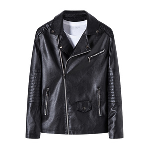 Giacca uomo autunno/inverno nuova giacca Slim <span class=keywords><strong>pelle</strong></span> motociclista ANSZKTN - Product Image 3