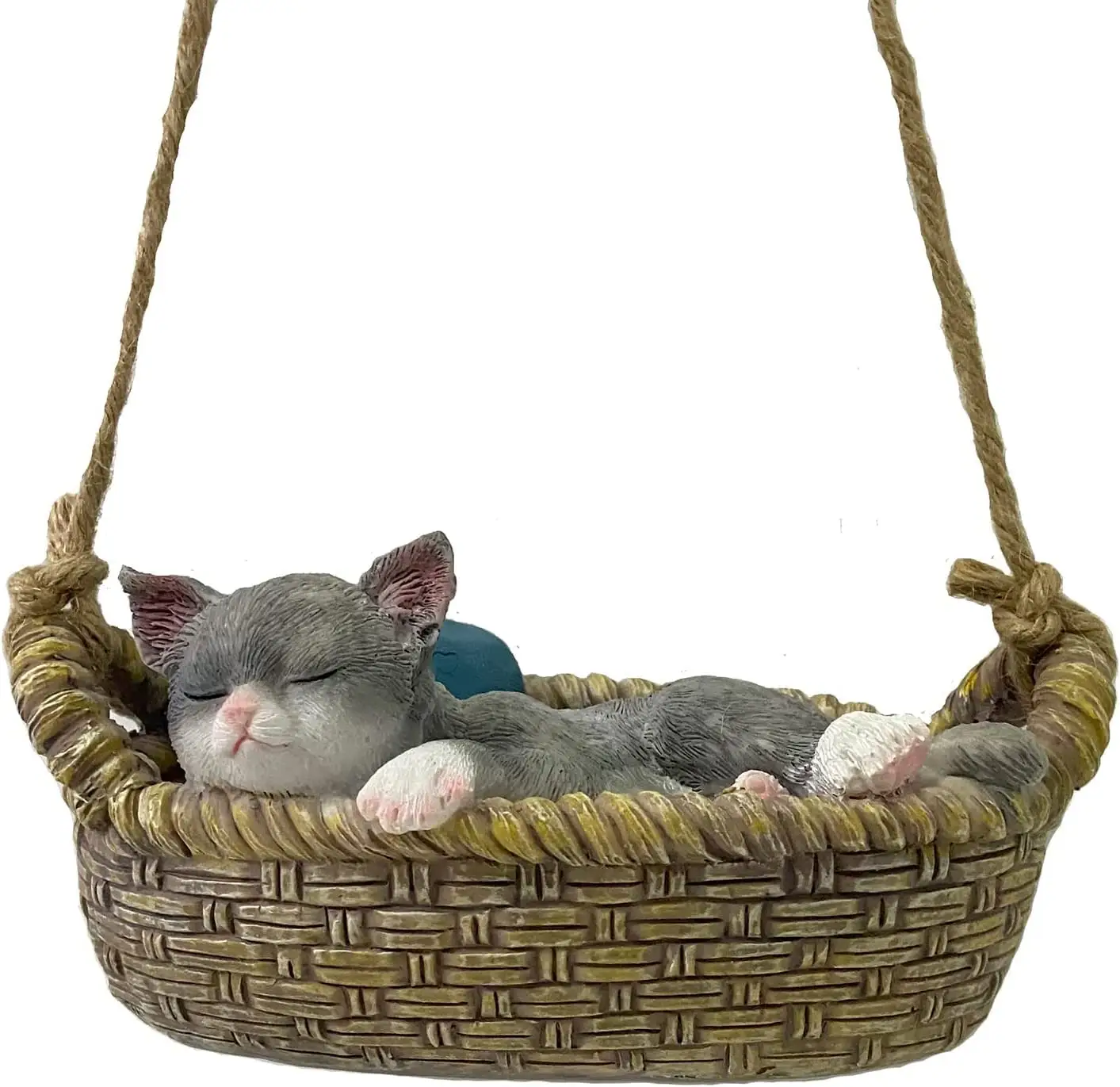 Customer Design Cat Statue Garden Figurine Art Resin Hammock Sculpture Ornaments for Garden Yard Tree Hanging