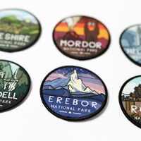 Le nouveau parc extérieur chaud patchs brodés en gros paysage tissé Patch voyage Applique personnalisé broderie Patch Nature