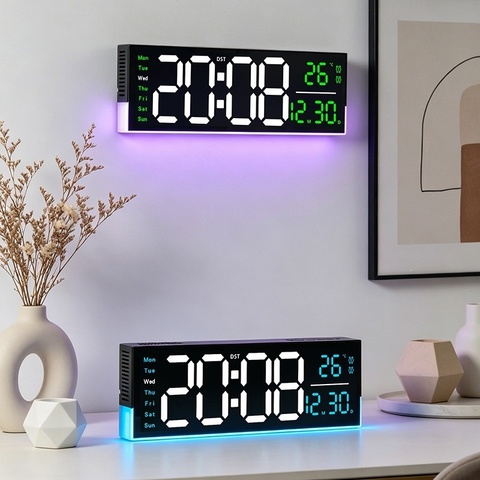 Ambient Light LED Calendar Alarm Clock