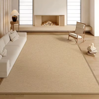 Tapis de sol rectangulaire en PET écologique aspect sisal naturel pour salon, chambre à coucher, chevet, décoration vintage pour la maison