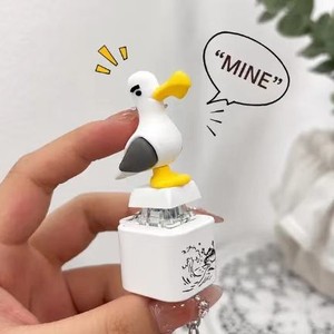 Llavero de goma termoplástica creativo con botón de voz y luz de pájaro pequeño Seagull <span class=keywords><strong>Mine</strong></span>, antiestrés - Product Image 4